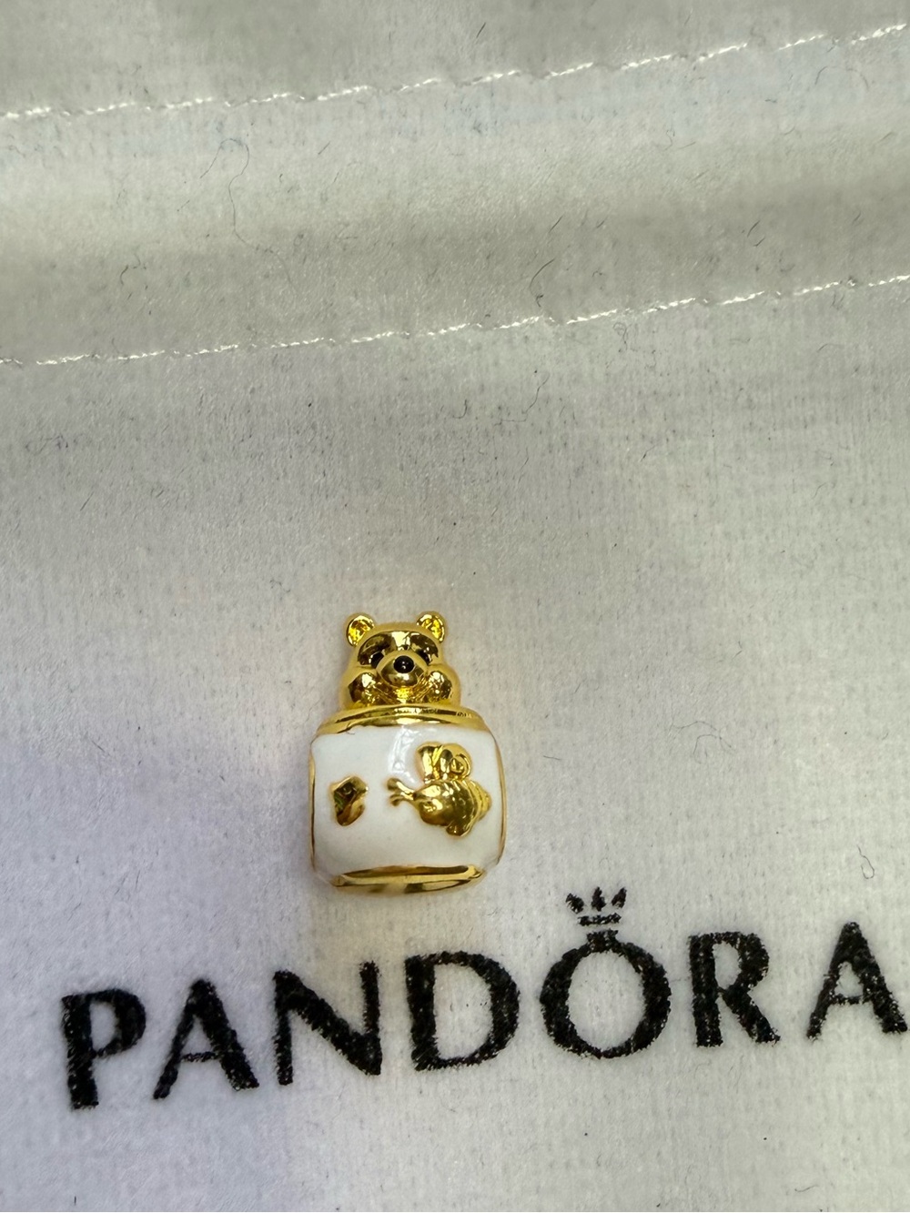 Pandora Disney Winnie The Pooh Golden Honey Pot Charm